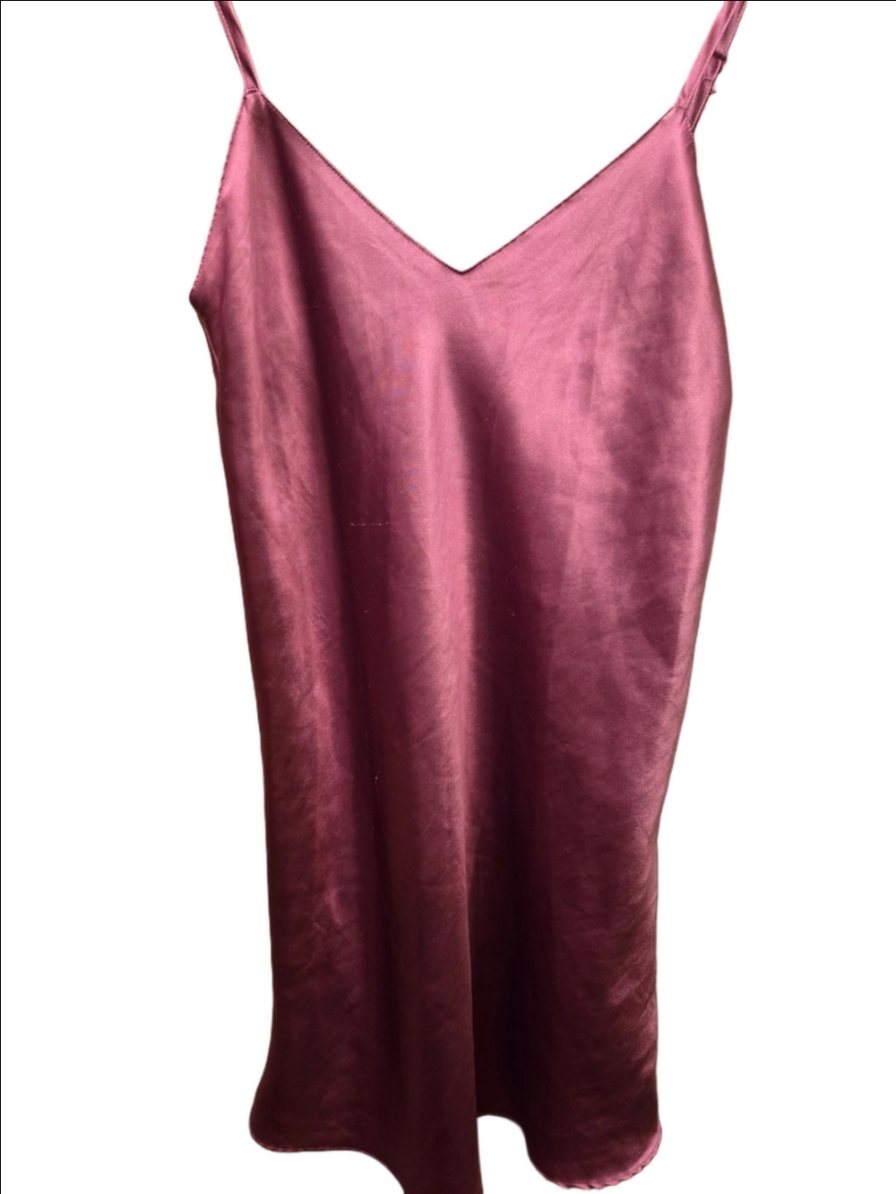 Vintage Satin Slip Dress Purple Mauve Bias Cut Nightgown Y2K - Picture 1 of 8